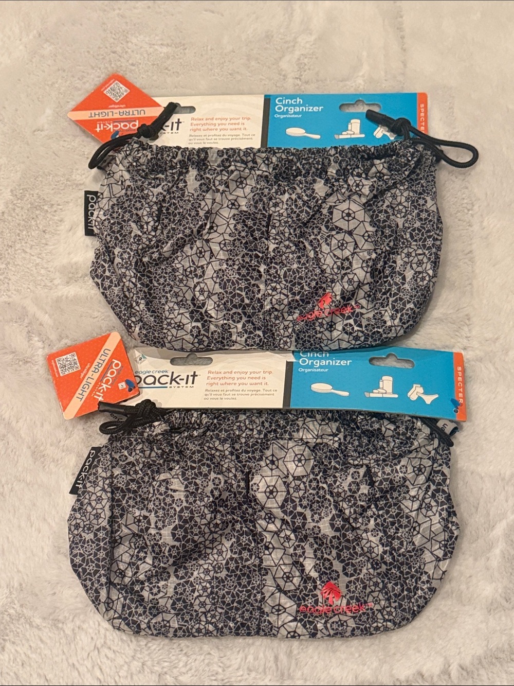 2 NWT Eagle Creek Pack-It Cinch Organizer Draw String Luggage Packing Bags
